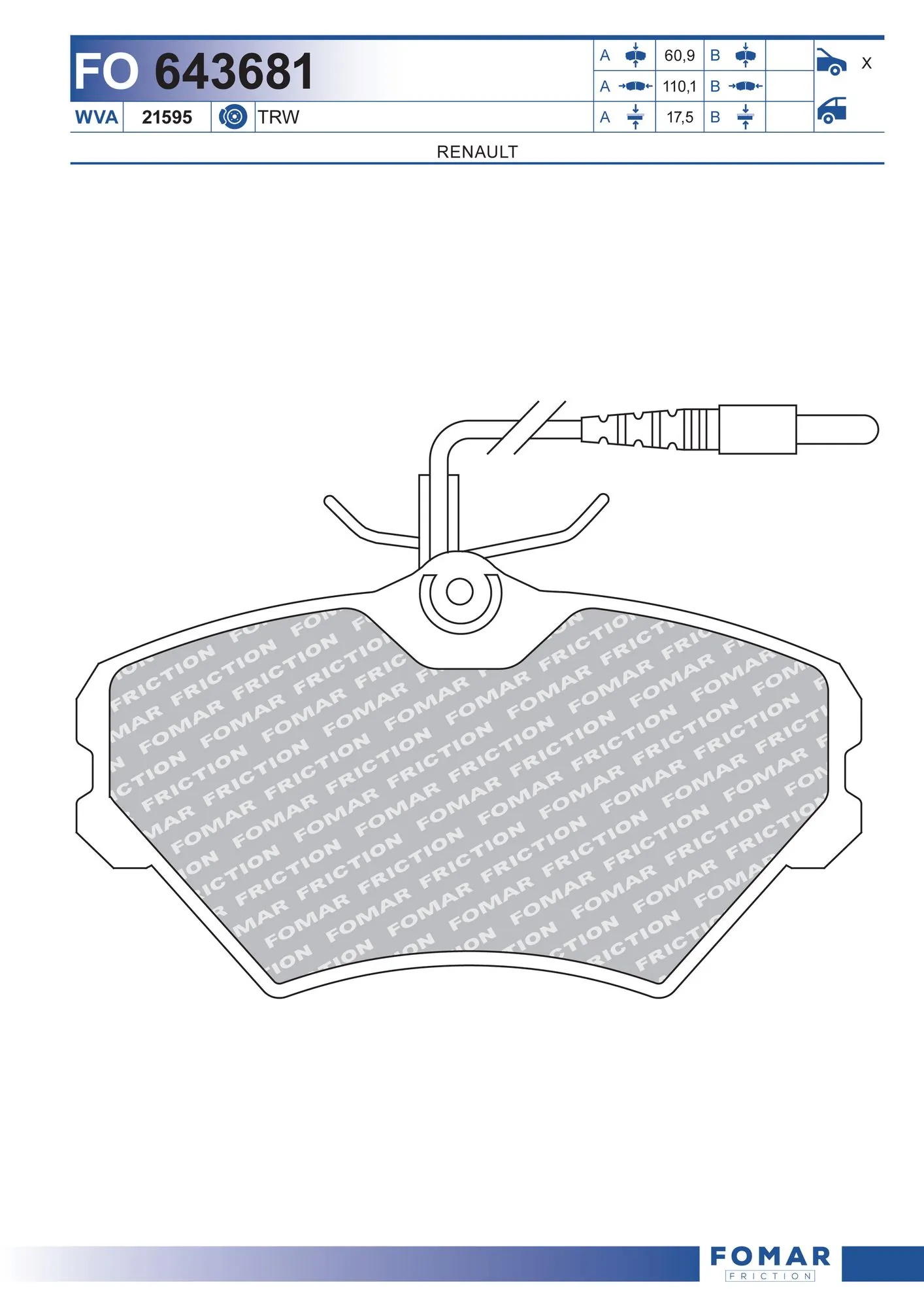 Brake Pad Set, disc brake